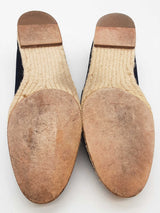 Giuseppe Zanotti Navy Blue Velvet Espadrilles Size 45 Eb0925loxde