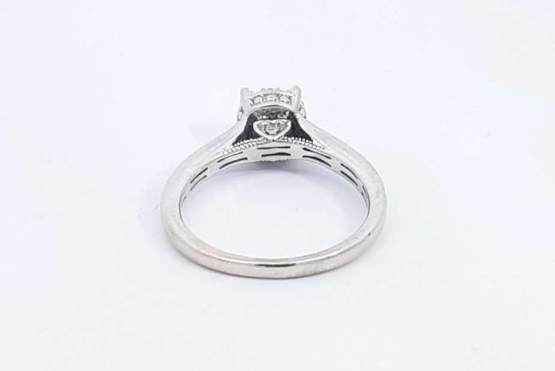 Approx. 0.5ctw Diamond Ring In 14k White Gold 3 Grams Size 5.5 Eb1124oxzsa