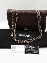 Chanel Quilted Caviar Chocolate Brown Leather Flap Shoulder Bag Eb1225rxrxde