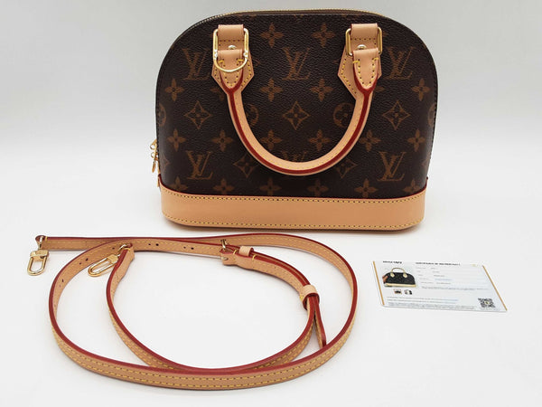 Louis Vuitton Alma Brown Monogram Crossbody Bag Do0525cxzde