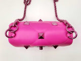 Valentino Garavani Roman Stud Small Pink Leather Shoulder Bag Fw0124lxzxdu