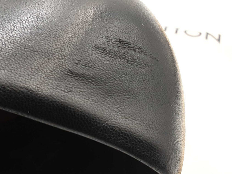 Louis Vuitton Popi Black Leather Ballet Flats Size 38.5 Eb1125lxzsa