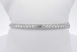 1.61cttw Diamond Hinged Bangle Bracelet 14k White Gold 14.6 Grams Eb0626lxrxsa