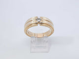 0.20 Ctw Diamond & 10k Yellow Gold Wedding Band 9.4 Grams Size 10.5 Fw1025osxdu