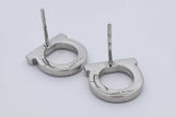 Salvatore Ferragamo Gancini Crystal Stud Earrings Eb0326crdu