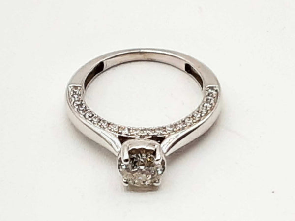 10k White Gold 3.0g Diamond Solitaire Ring Size 6 Dolorxde 144020010813