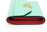 Christian Louboutin Elisa Mint Green Leather Compact Wallet Eb0526lxzde