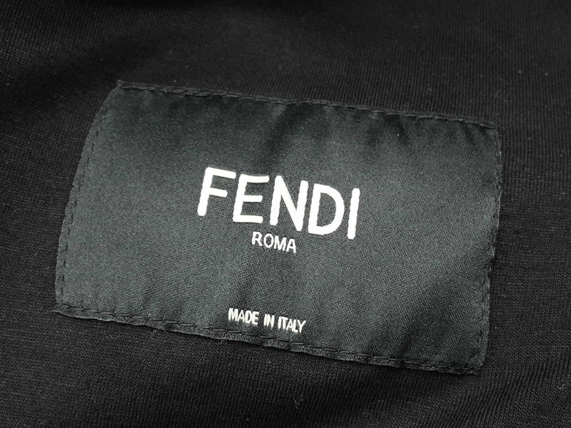Fendi Forever Blouson Black Velvet Logo Jacket Size It 46 Do0325loxzde