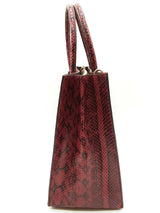 Michael Kors Mercer Burgundy Red Genuine Snake Skin Tote Bag Do0626rxde