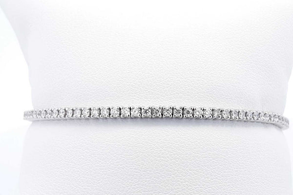 Approx. 2ctw Lab Grown Diamond Tennis Bracelet Sterling Silver 6.4g Eb1124olesa