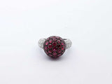 De Grisogono Love On The Rocks 18k White Gold Ruby Ring Size 6.25 Lh1223ixzxde