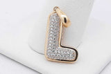 10k Yellow Gold Diamond Letter "L" Pendant 1.5 Grams Eb0926crsa