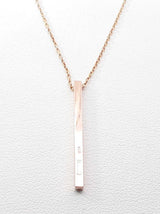 14 Karat Rose Gold Vertical Bar Drop Pendant Necklace 2.4g 18.5 Inch Fw0926lpxdu
