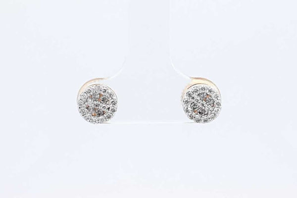 Approx. 0.88ctw Diamond Stud Screwback Earrings 10k Yellow Gold 1.6g Eb1224owxdu