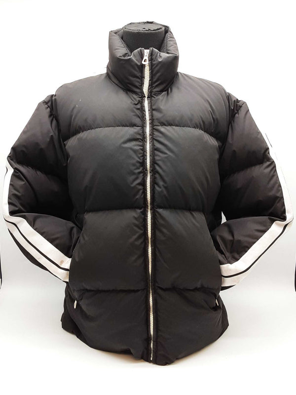 Palm Angels Black White Stripes Down Puffer Zipper Jacket Size Xs Do0525lxzde