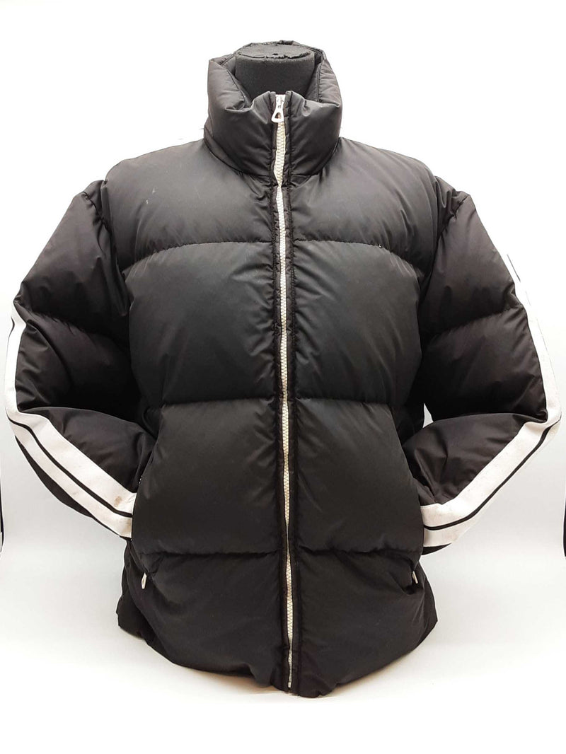Palm Angels Black White Stripes Down Puffer Zipper Jacket Size Xs Do0525lxzde