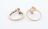 14k Yellow Gold 1.1ctw Diamond Ring Wedding Set Sz 9.5, 7.6g Ebwxzdu144030004925