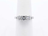 0.80 Cttw Diamond & Platinum Three Stone Ring 6.4 Grams Size 7 Fw0425pzxdu