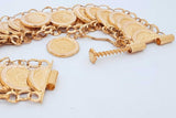 22k Yellow Gold Coin Style Link Bracelet 23.6 Grams 7.5 Inch Eb0626wrxzde