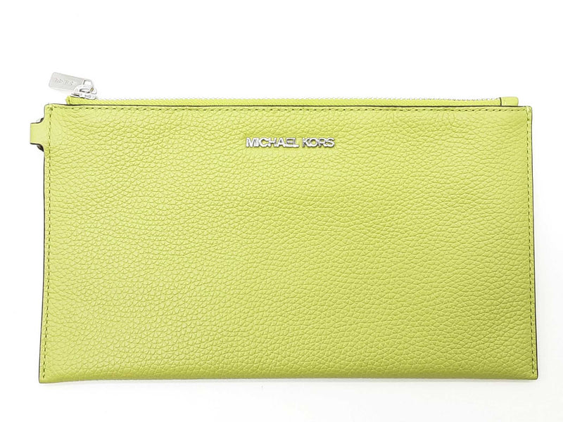 Michael Kors Lime Green Adele Wristlet Silver Hardware Lh0924lrde