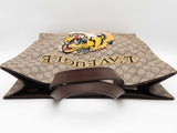 Gucci Gg Supreme L'aveugle Par Amour Tiger Vertical Tote Bag Sd0526orzde