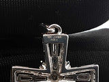 0.98 Cttw Diamond & 10k White Gold Cross Pendant 3.5 Grams Fw0726orzdu
