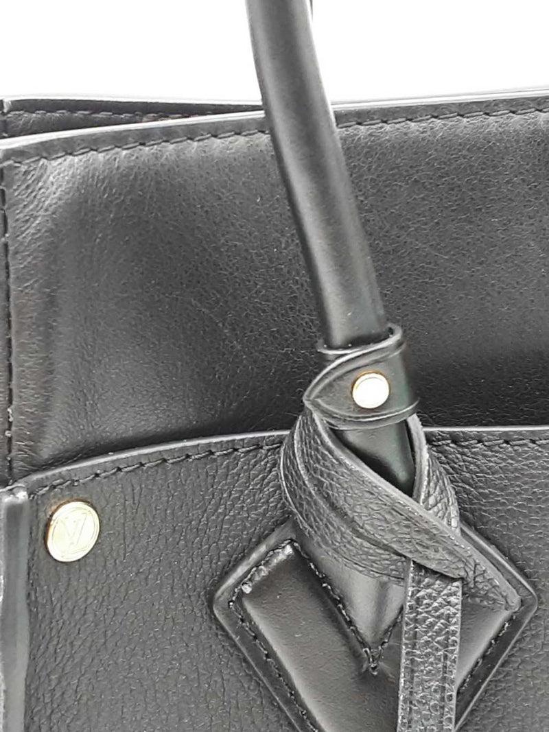 Louis Vuitton On My Side Mm Black Leather Tote Bag Fw0525lczxdu