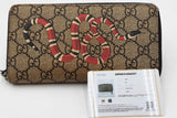 Gucci Gg Supreme Monogram Canvas Kingsnake Wallet Eb0726ocrdu