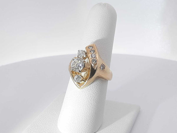 1.3ctw Diamonds 14k Yellow Gold 8.2 Grams Ring Size 6.5 Sd0625lzxzsa