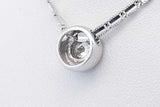 0.50ctw Diamond Pendant Necklace 18k White Gold 5.6 Grams 15.5 Inch Eb0426corde