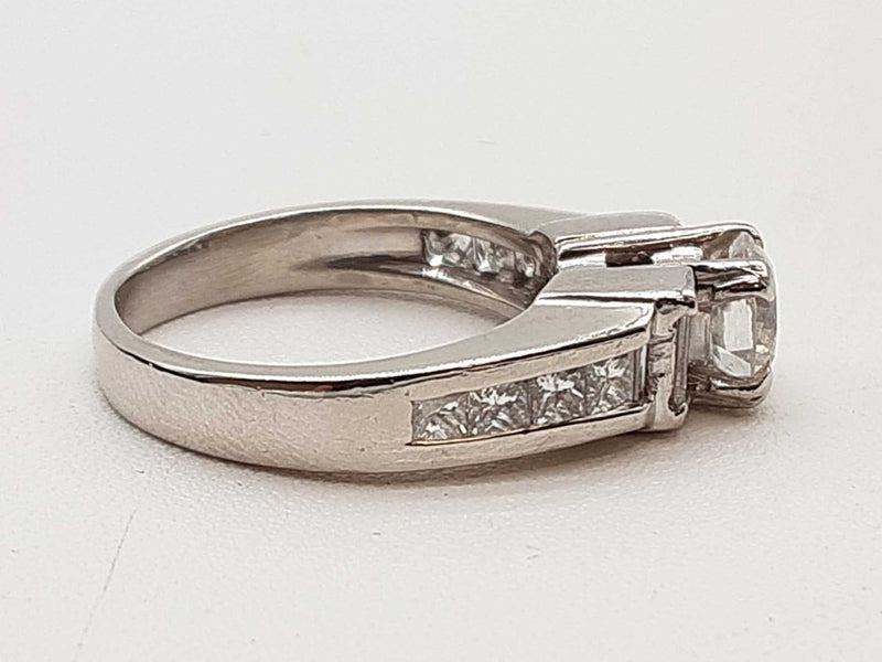 0.90 Cttw Diamonds 0.90 Platinum 8.9g Ring Size 5.25 Do0425icrde
