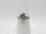 1.60 Dwt Lab Grown Diamond 3.2 Grams 14k Yellow Gold Ring Size 7 Mk0825llcmia