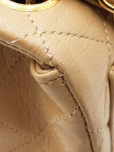 Chanel Classic Mini Square Flap Bag In Tan Diamond-quilted Leather Fw1225lxzxdu