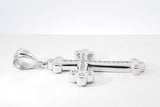 2.4 Cttw Diamond Orthodox Cross Pendant In 14k White Gold 19.2 Grams Fw0626lwxzdu