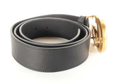 Gucci Gg Marmont Black Leather Belt Size 95-38 Sd0626lrxde