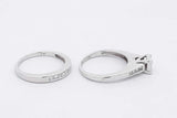 1.15cttw Diamond Wedding Set In 14k White Gold 6.3 Grams Size 7 Eb0126wcrsa