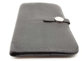 Hermes Dogon Noir Black Clemence Palladium Hardware Wallet Do0426rxzde