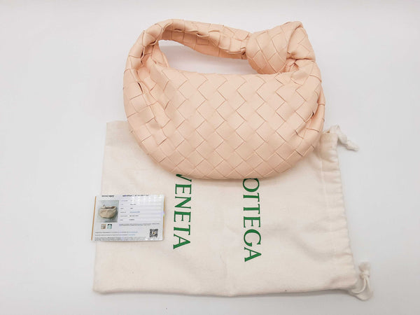 Bottega Veneta Mini Jodie Light Pink Intrecciato Leather Handbag Do0625cxzde