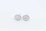 Approx. 0.24ctw Lab Grown Diamond Stud Earrings 14k White Gold 1.2g Eb1124lwosa