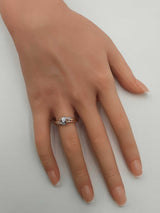 Two Hearts 0.38 Cttw Diamond & 10k Gold Bridal Set 3.6 Grams Size 7 Fw0326lsrdu