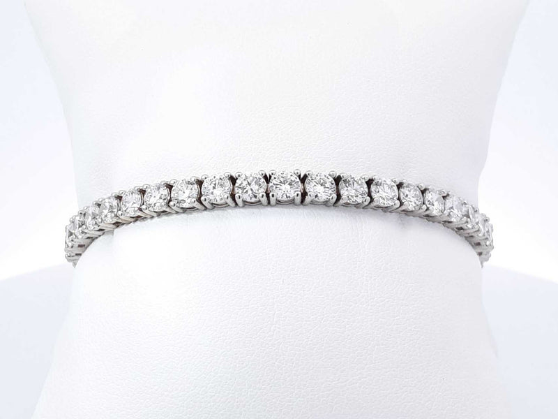 10.0 Cttw Lab Grown Diamond 14k White Gold Tennis Bracelet 14.8g 7 Inch Fwoixzdu