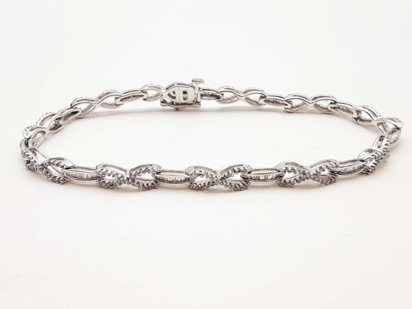 3.00 Cttw Diamonds 10k White Gold 8.3g Tennis Bracelet Do0225ixzde