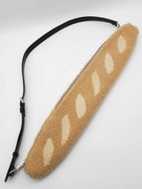 Fendi Baguette Bread Tan Shearling Zipper Crossbody Pouch Bag Do0526ixzde