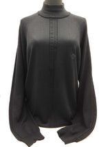 Versace Jeans Couture Black Knitted Mock Turtle Neck Sweater Do1025rxzde