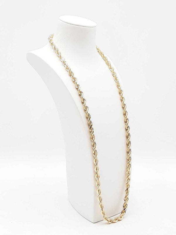 Solid 10k Yellow Gold Rope Chain 116.6 Grams 30 Inch Fw0825pzxzdu