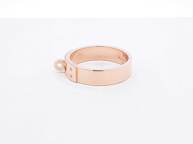 Hermès Kelly Small Model Ring In 18k Rose Gold 6 Grams Size 7 Fw1125srxdu