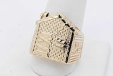 10k Yellow Gold Trap House Ring 9.2 Grams Size 9.5 Eb0926rxzsa