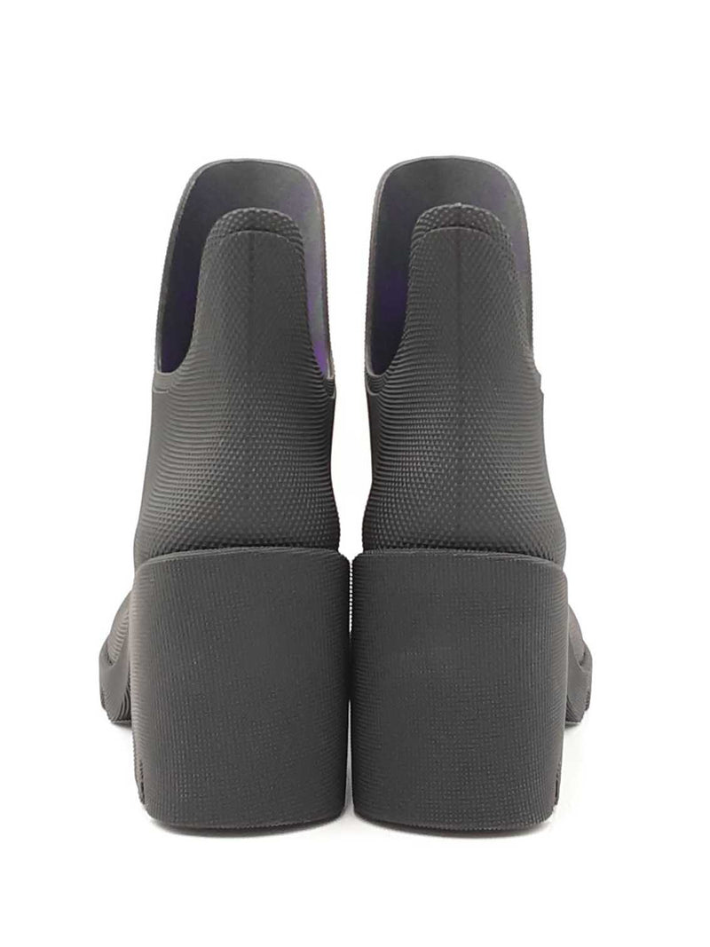 Burberry Marsh Black Rubber Ankle Booties Size Eu 37 Us 7 Fw1025crdu