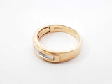 0.35 Cttw Channel-set Diamond & 10k Yellow Gold Ring 6.4 Grams Size 11.25 Fw0726wrzdu