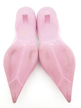 Prada Pink Gabardine Slingback Pointed Toe Kitten Heels Size 40 Eb0825rxde